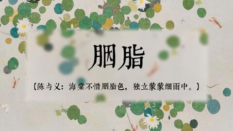 中国传统颜色里的惊艳人名 哔哩哔哩