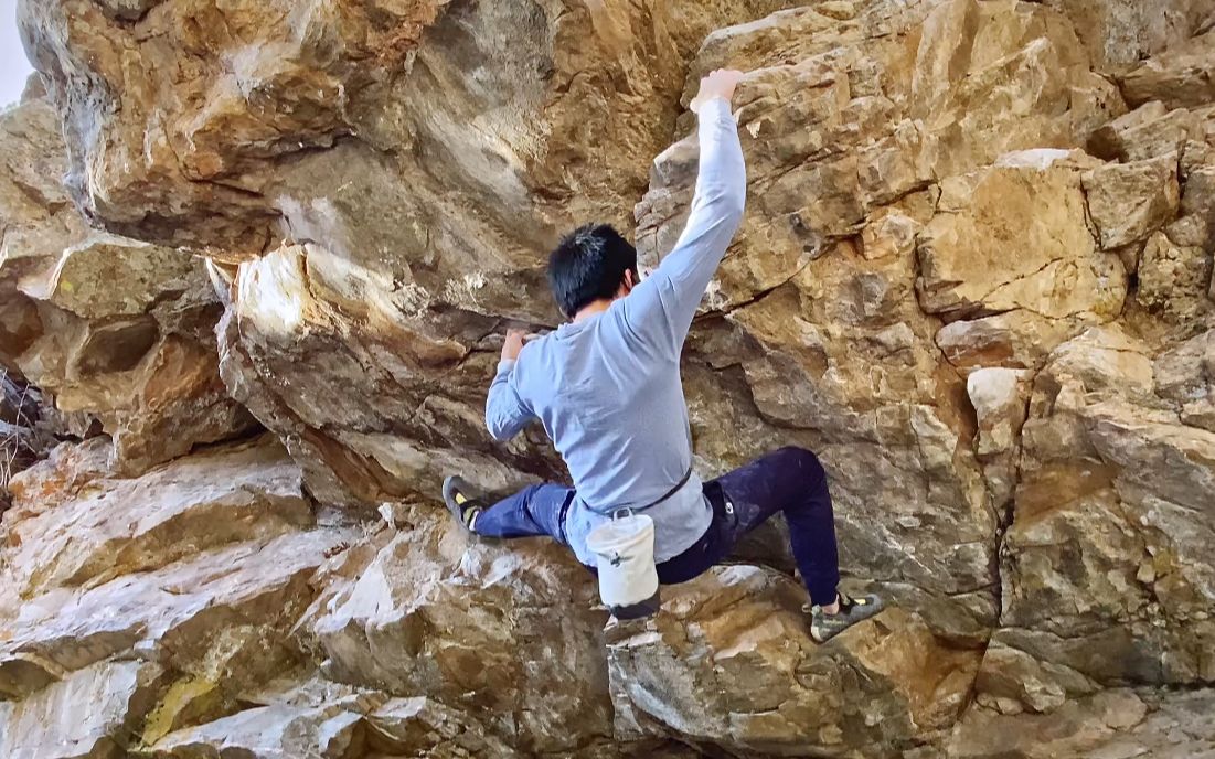 [攀岩|抱石] Pop Rock Traverse - V6 (2xLRL), Boulder Canyon, CO_哔哩哔哩_bilibili