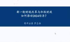 罗志恒:新一轮财税改革与积极财政如何推动2024经济发展?(字幕纯享版)哔哩哔哩bilibili