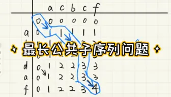 动态规划：最长公共子序列问题。讲解
