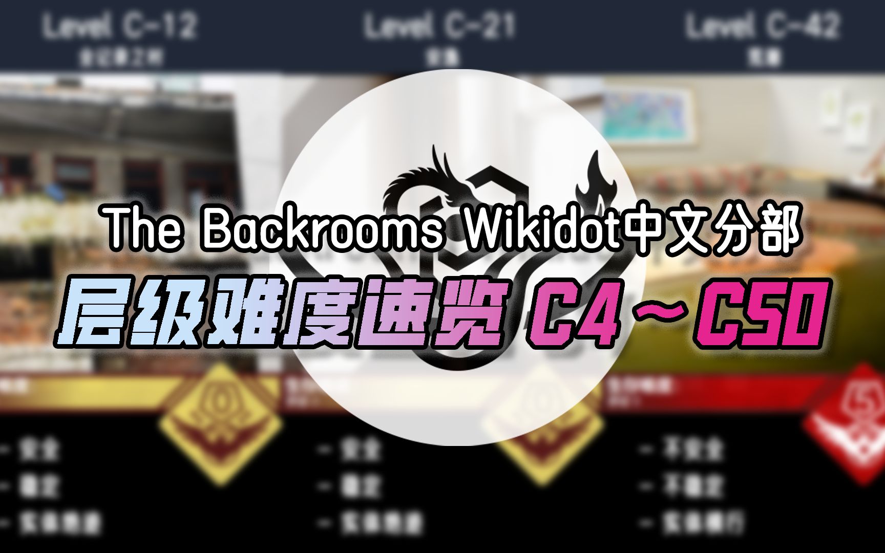 [图]【The Backrooms后室】Wikidot中文分部原创层级（Level）难度等级速览（C-4~C-50）