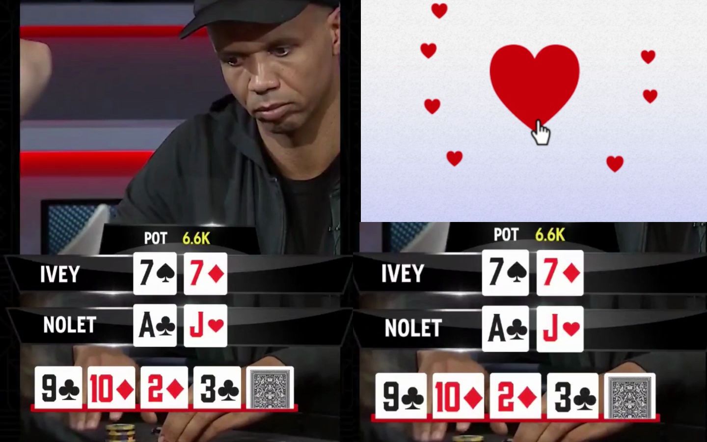 【德州扑克】77vs aj 的牌局