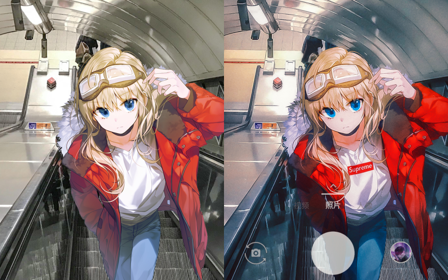 动漫x现实动漫图融合现实照片只要会调色就够了我只会做这种东西