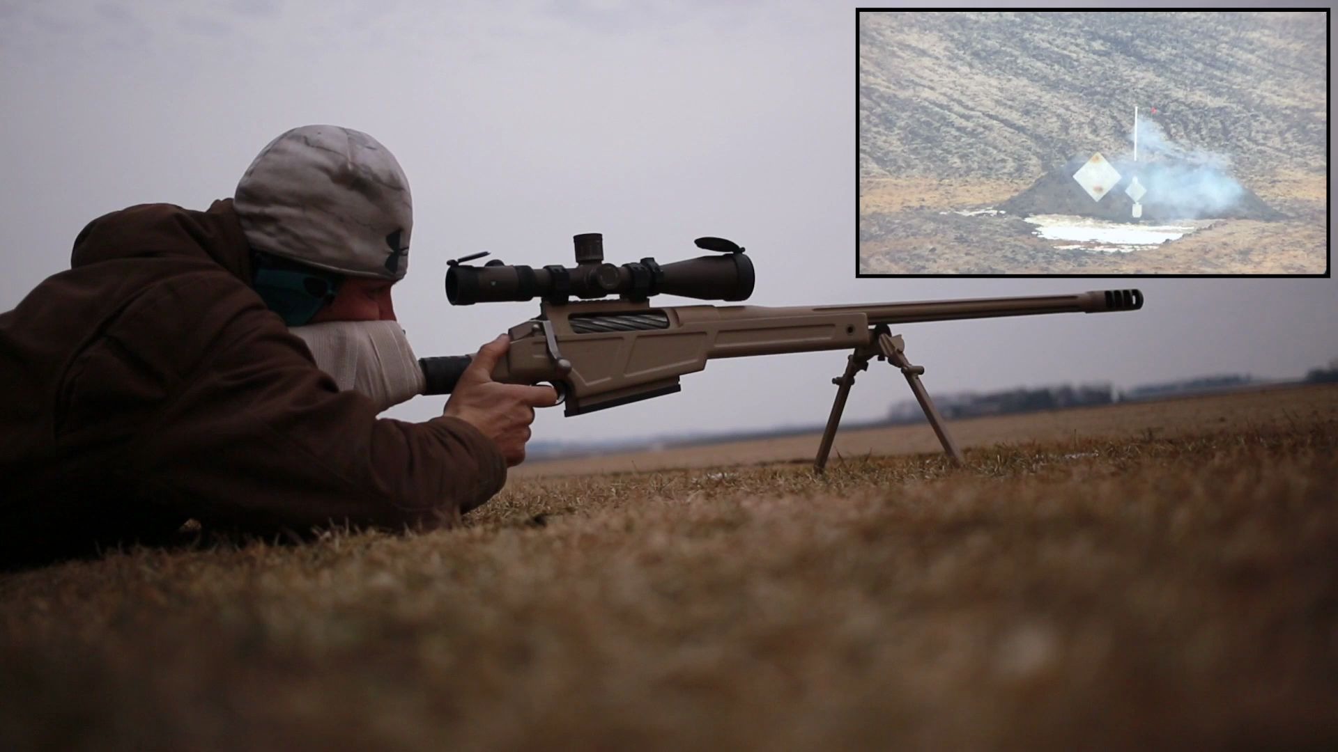 【弹道有痕】.50bmg曳光弹对820m钢板靶射击