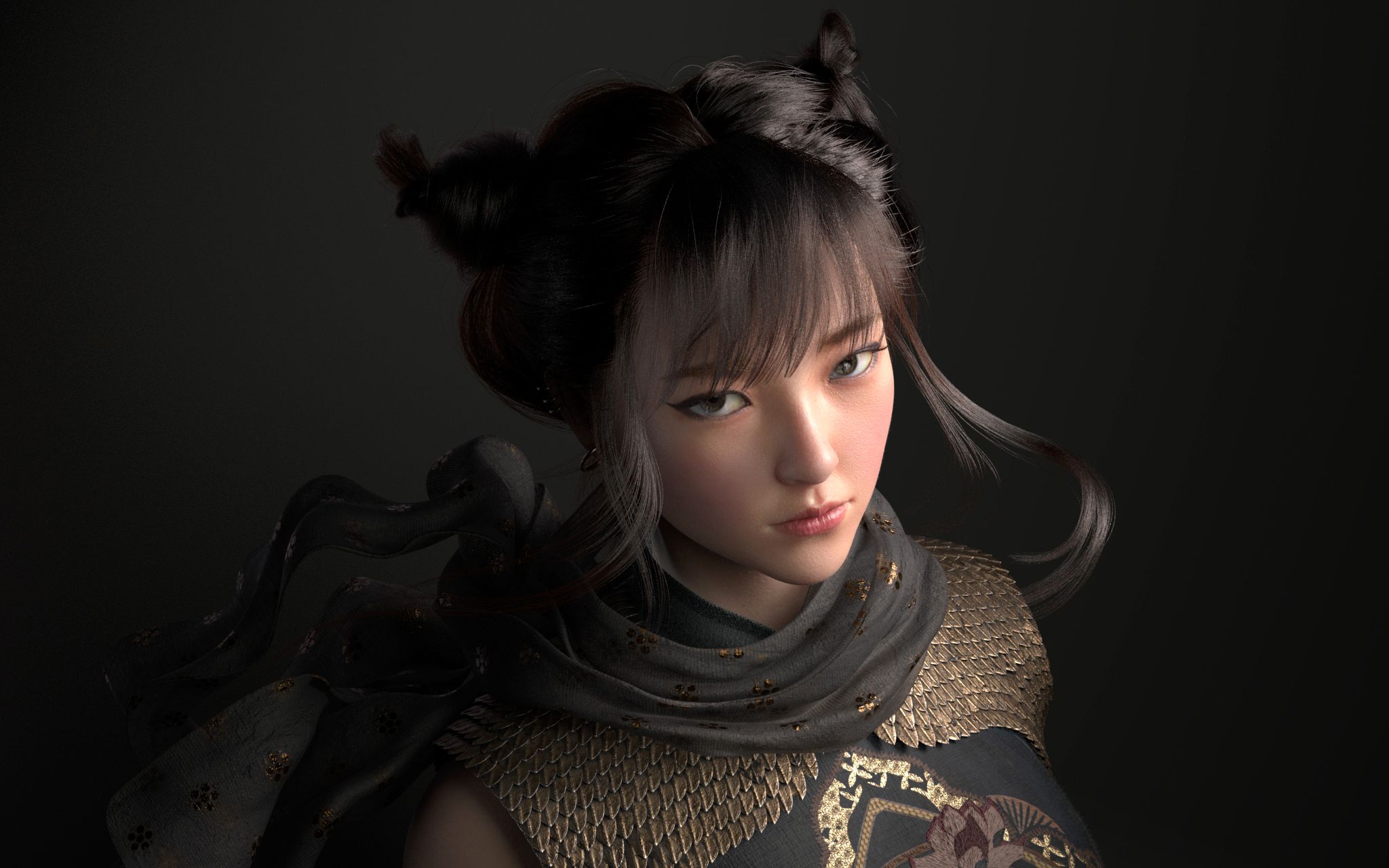 cg級高精寫實女性角色塑造:刺客少女