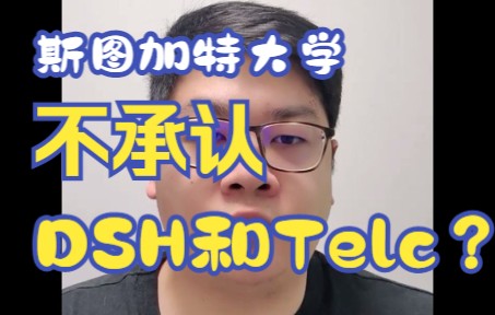 斯图加特大学不认DSH和Telc???哔哩哔哩bilibili