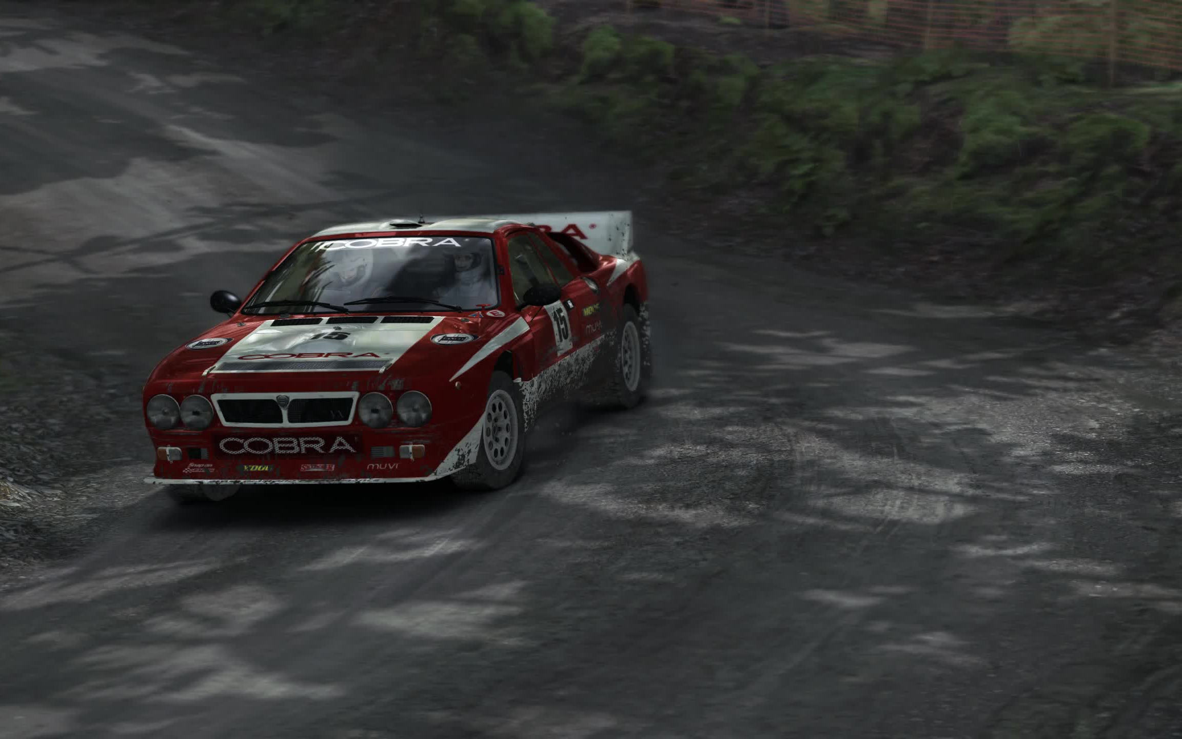 dirt rally 1.0,手柄,輔助全關,隨便跑跑之藍旗亞037威爾士.