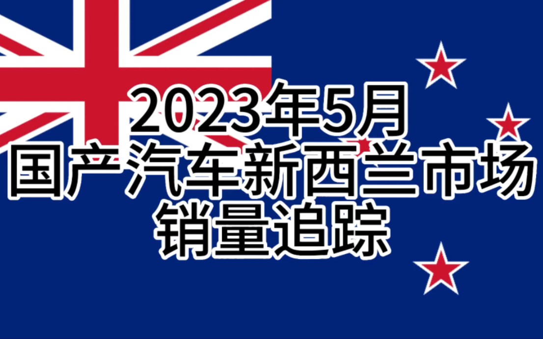 2023年5月国产汽车新西兰市场销量追踪哔哩哔哩bilibili