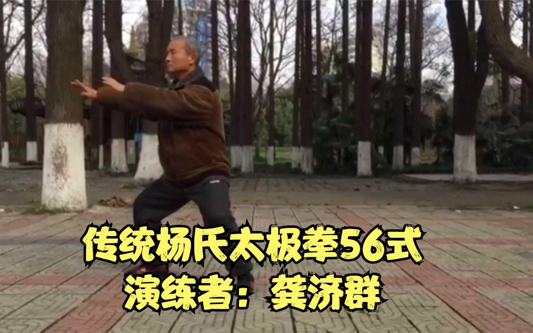 传统杨氏太极拳56式鉴赏，演练者：龚济群老师，年龄70岁