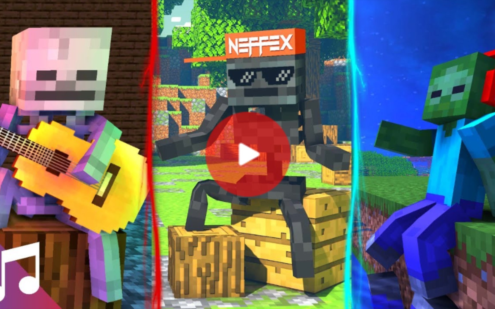 怪物学校音乐(骷髅,僵尸,骷髅)- minecraft 音乐视频合集