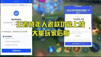 Download Video: 王者成年人退款功能上线，大量玩家后悔