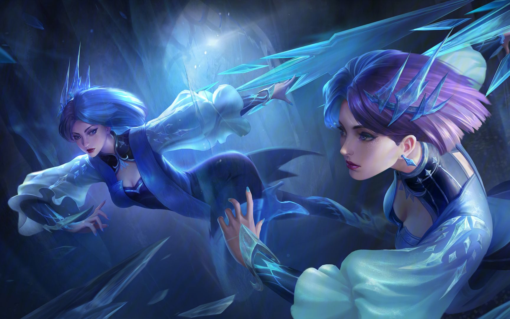 东方镜伴生皮肤【冰刃幻境】预览:出场动画会下雪!镜片变冰块!