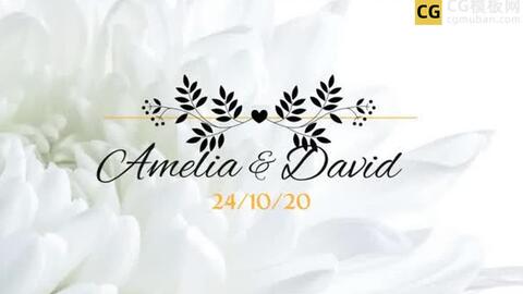 Pr模板 婚礼暖场视频新郎新娘人名条8朵花标题邀请函请柬浪漫文字动画pr模板8 Flower Wedding Titles 哔哩哔哩