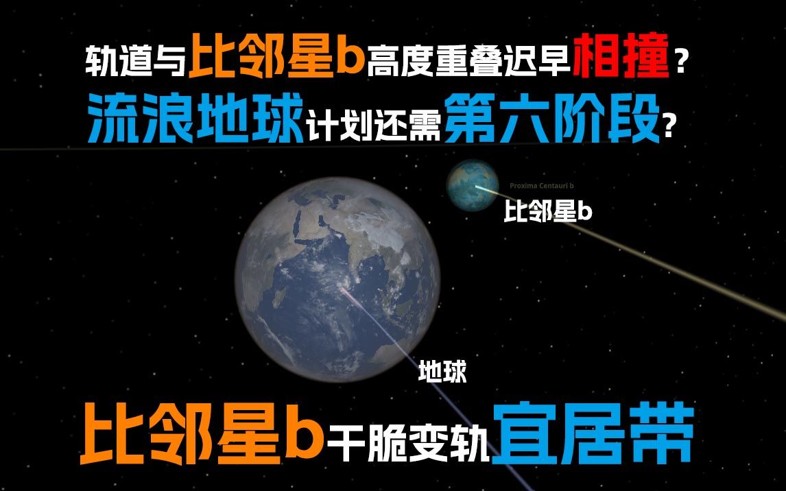 [图]流浪地球在新家或迟早与比邻星b相撞？流浪地球计划很可能还需第六阶段：将比邻星b移轨 - 宇宙沙盒2 Universe Sandbox 2