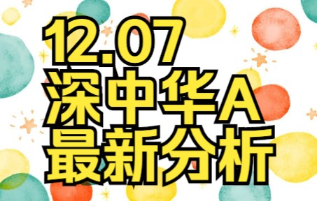 12.07:深中华A,金叉强势涨停后开启一轮好行情?哔哩哔哩bilibili