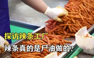 Download Video: 探访辣条工厂：辣条真的是抠脚大汉踩出来的吗？揭秘辣条生产过程