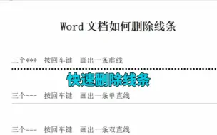 Download Video: word文档如何删除线条