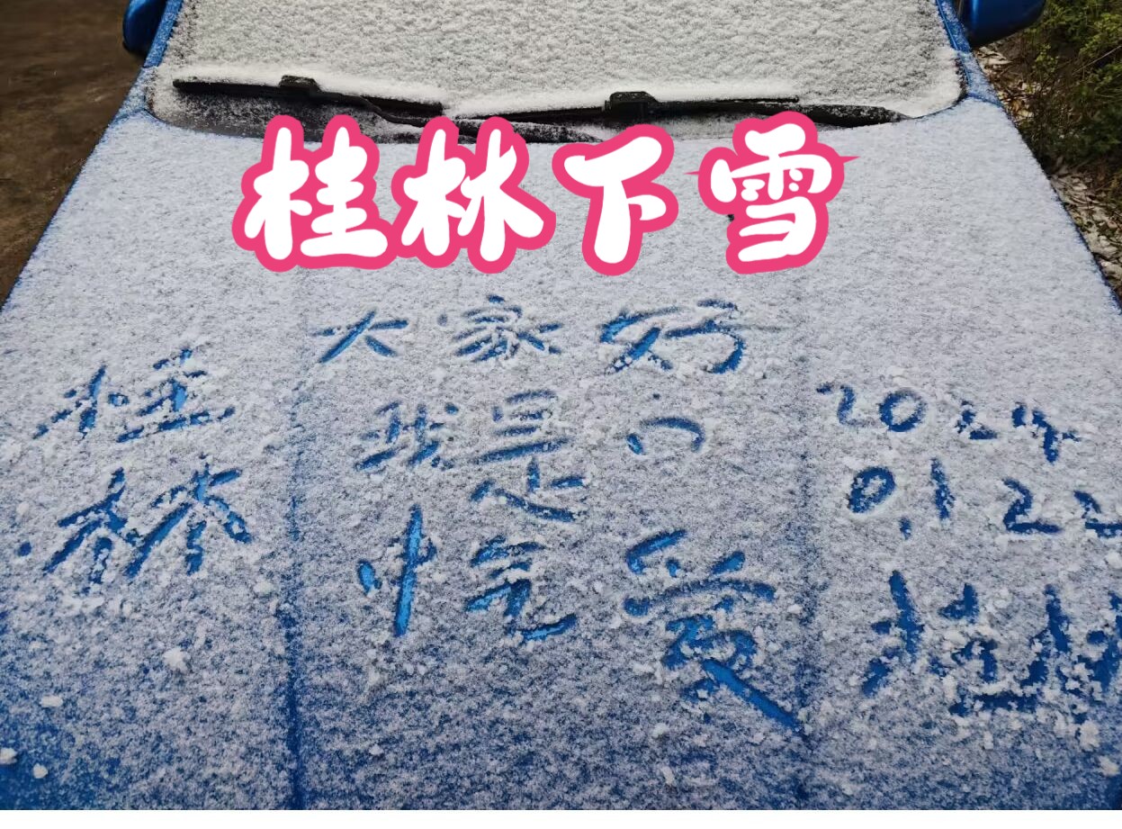 广西桂林也下雪了!上一次市区积雪还是二十年前哔哩哔哩bilibili