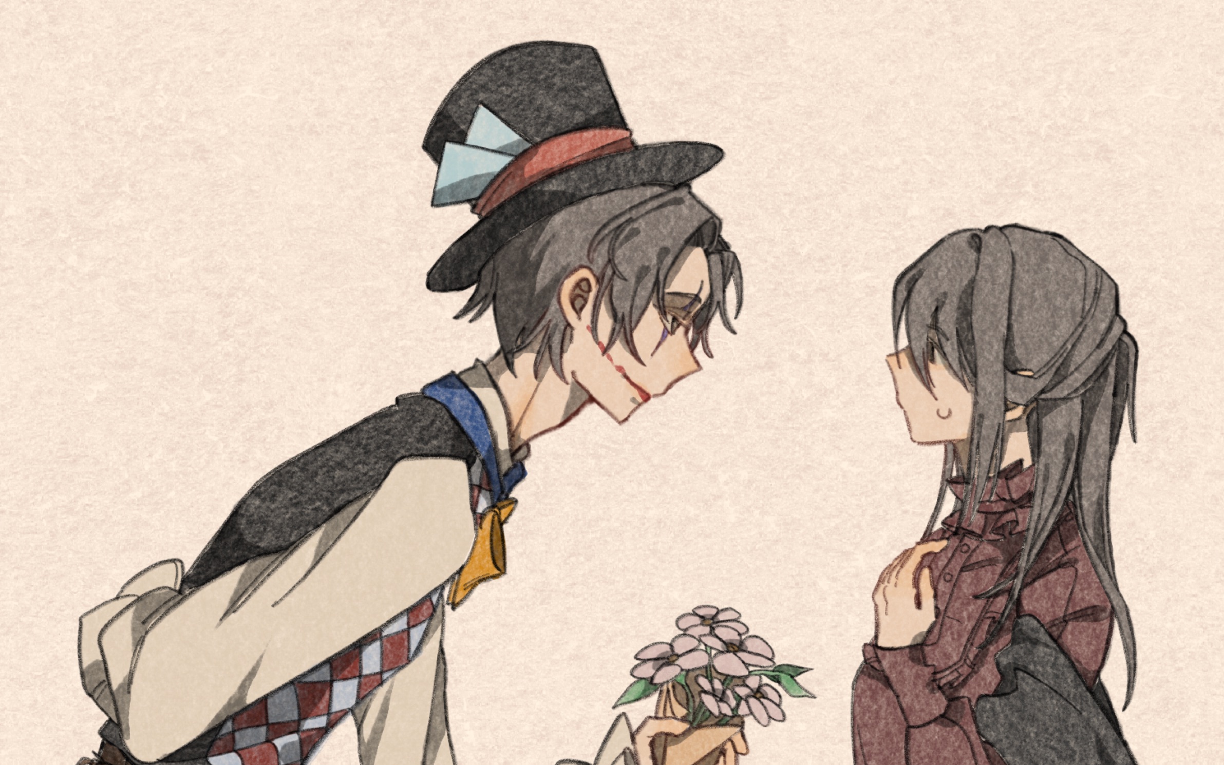 【procreate】诡秘之主克莱恩,梅丽莎绘画过程_哔哩哔哩_bilibili