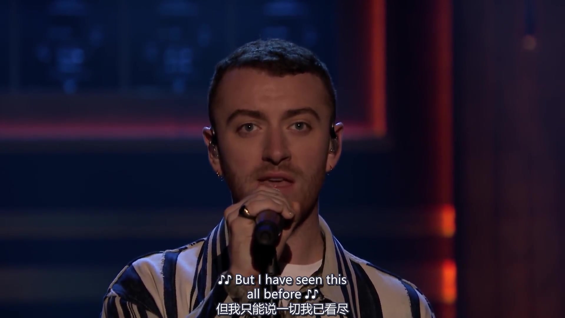 [图]【中英】Sam Smith-Too Good at Goodbyes live 肥伦秀现场版