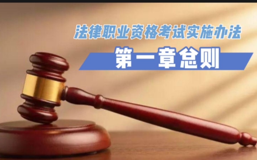 《国家统一法律职业资格考试实施办法》 第一章总则哔哩哔哩bilibili