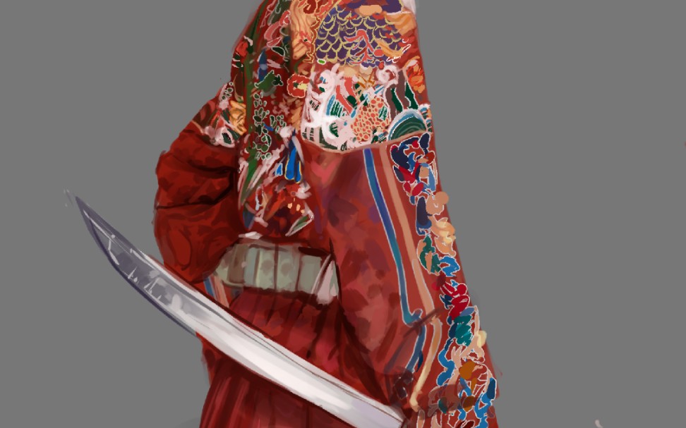 【绘画过程】摸了 锦衣卫 飞鱼服.