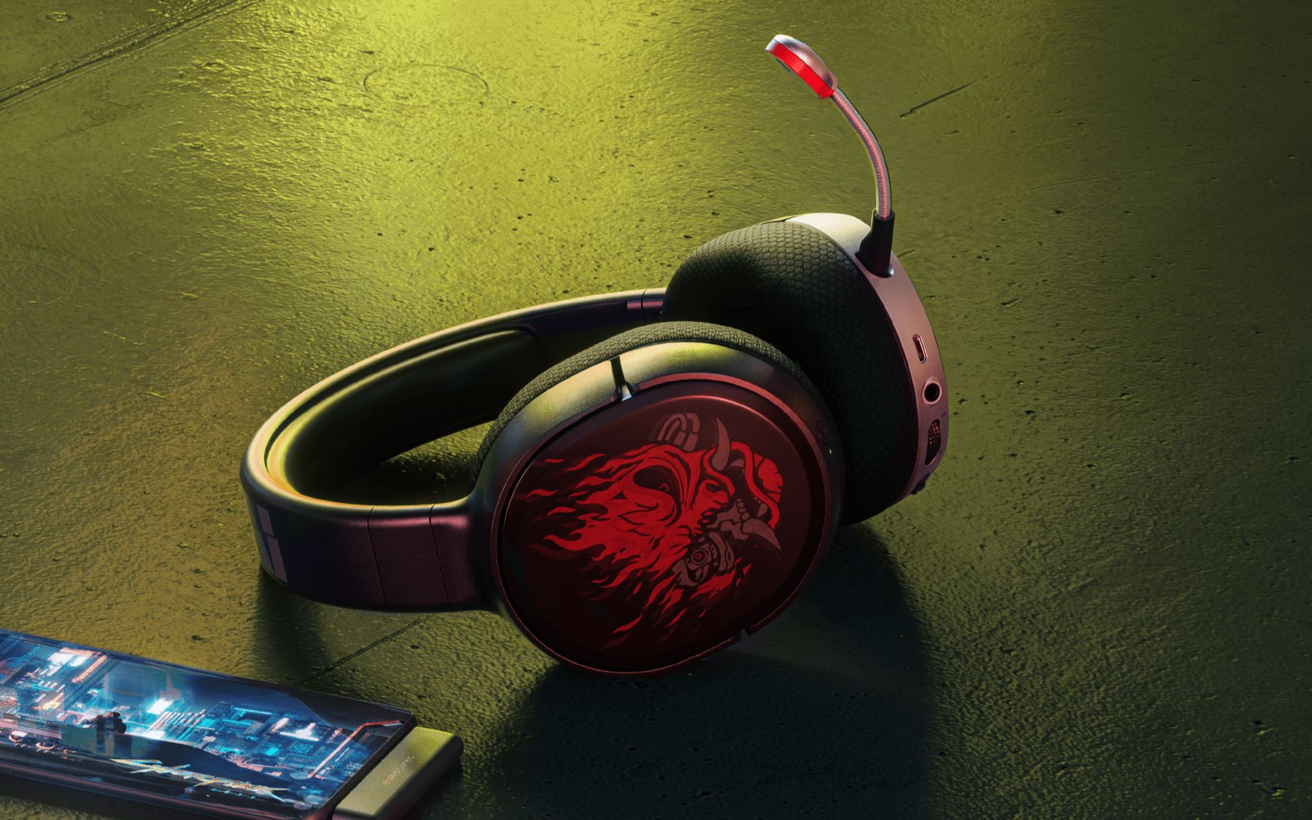 赛睿【赛博朋克2077 银手强尼 限定版】xbox 无线耳机