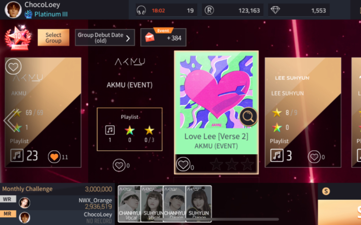 【love lee(verse 2)】【akmu】hardmode 3-starclear superstaryg