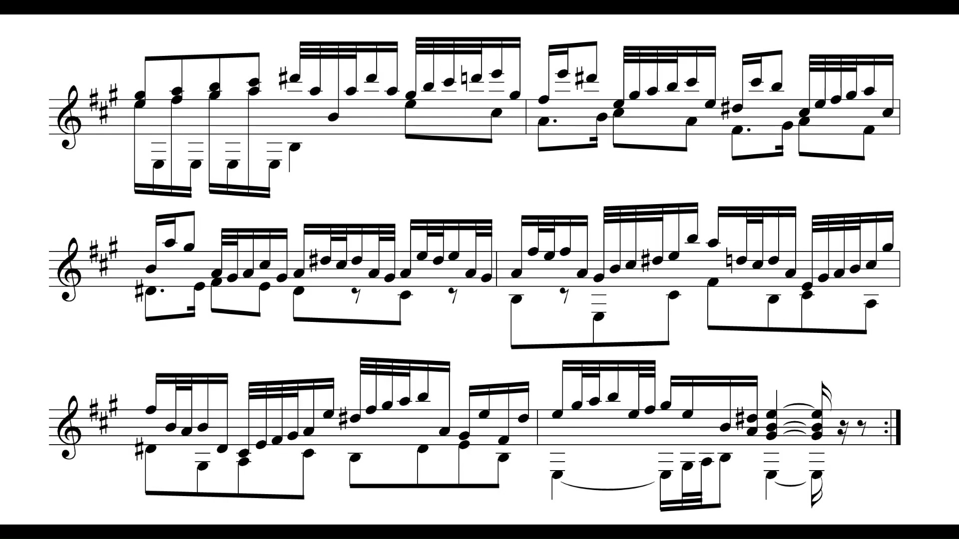 巴赫 bwv1009《阿勒曼德舞曲》古典吉他乐谱