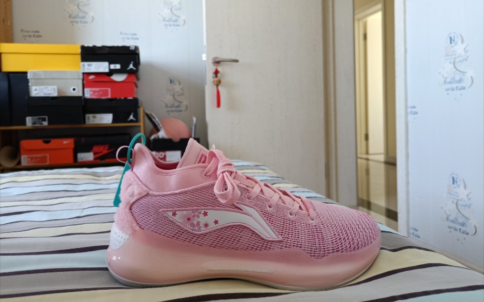李宁 驭帅1342低帮樱花粉 开箱评测