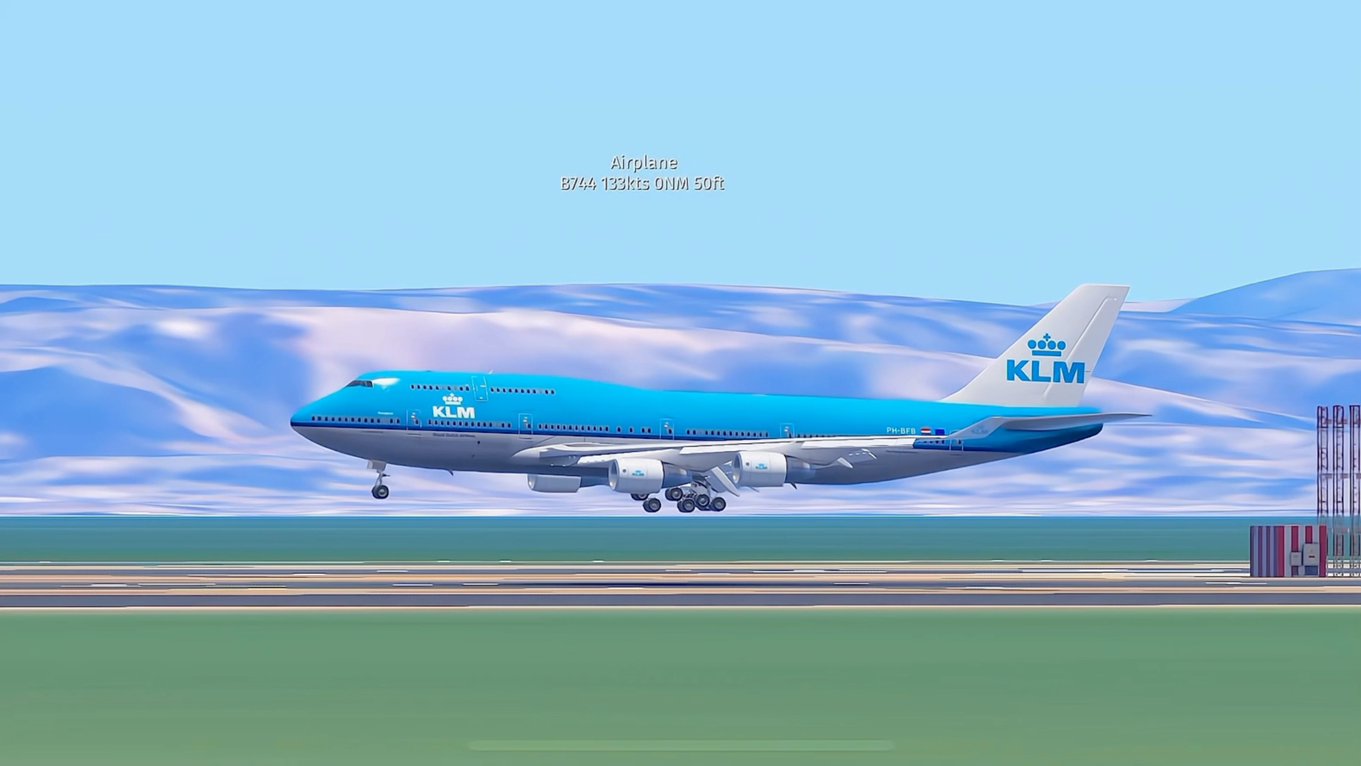 infinite flight|荷兰皇家航空747-400降落ksfo