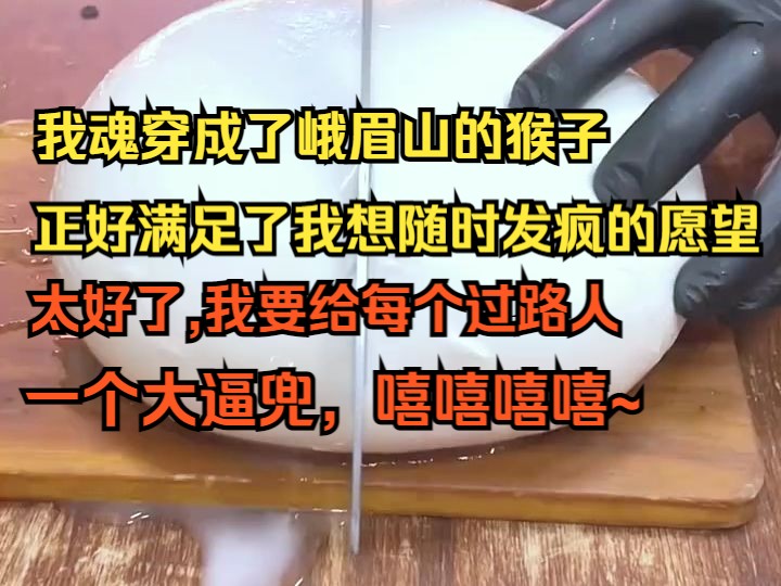 [图]我魂穿成了峨眉山的猴子，正好满足了我想随时发疯的愿望，太好了，我要给每个过路人一个大逼兜，嘻嘻嘻~