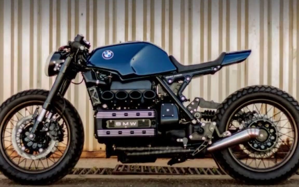 83年bmw k100 经典水平放置四缸引擎 改装cafe racer复古摩托车2