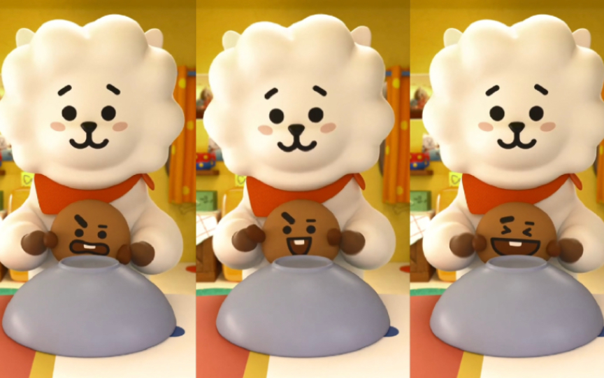 【bt21】rj&shooky的手鼓表演 太可爱了我b溃