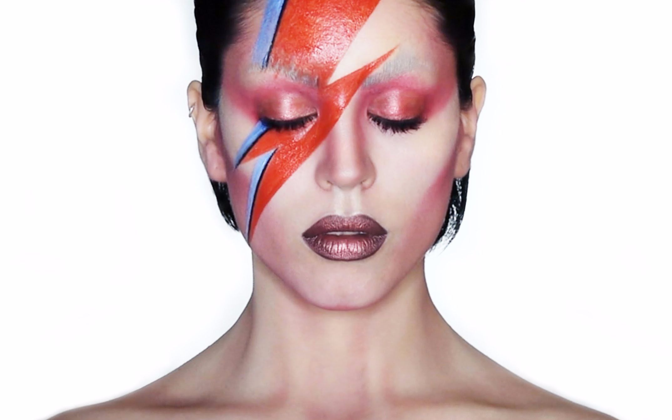claire dim | 大卫鲍伊aladdin sane仿妆 david bowie makeup tribute