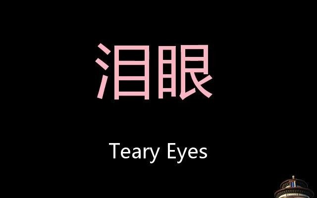 泪眼chinese pronunciation teary eyes_哔哩哔哩 (゜-゜)つロ 干杯