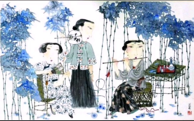 当代国画家徐鹤推荐~美竹中国画作品集锦哔哩哔哩bilibili