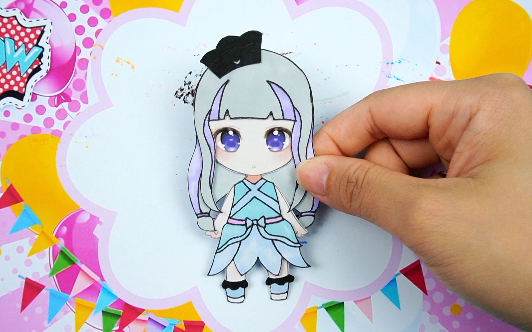 精灵梦叶罗丽手工贴纸,纸娃娃卡通白光莹仙子手绘教程_哔哩哔哩_bili