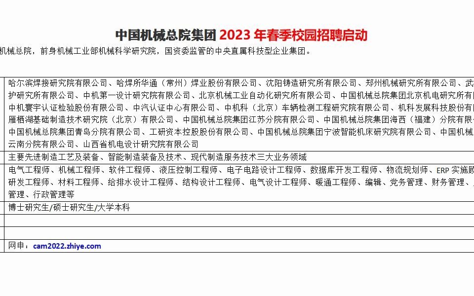 中国机械总院集团2023年春季校园招聘哔哩哔哩bilibili