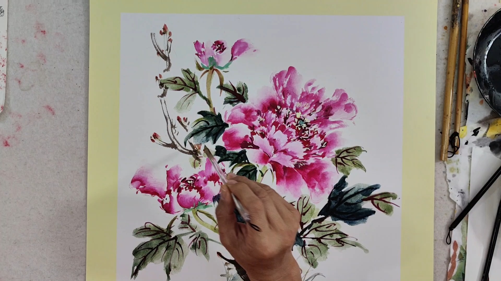 《牡丹》国画小写意技法讲解