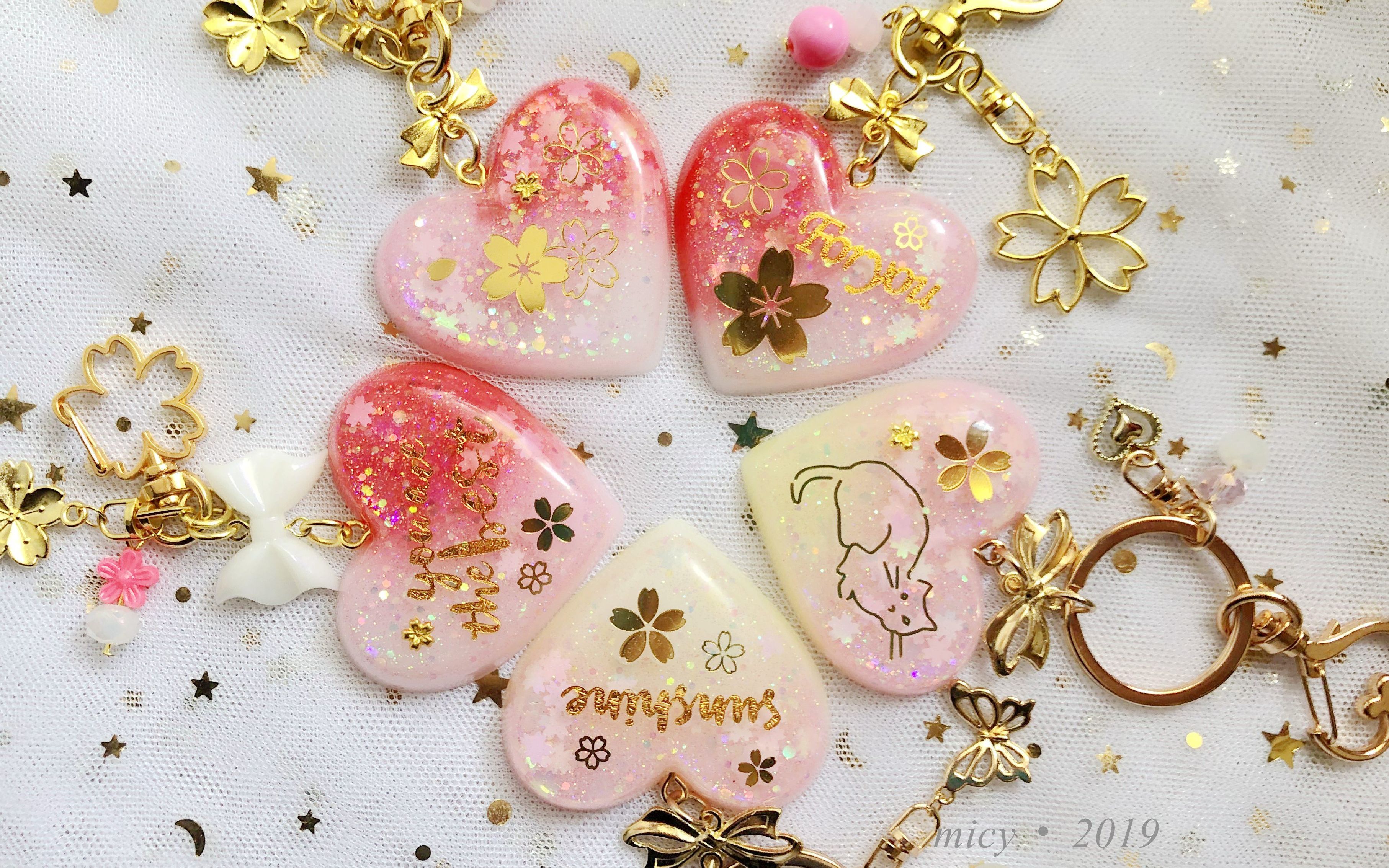 活动  丨米心·滴胶丨『早春樱见*樱花爱心挂件』手工diy小物饰品制作