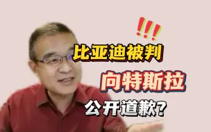 下载视频: 比亚迪被判  向特斯拉公开道歉？