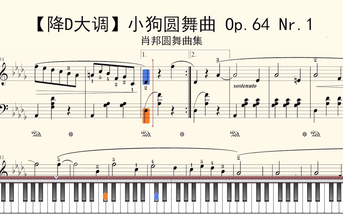 [图]钢琴谱：【降D大调】小狗圆舞曲 Op.64 Nr.1 - 肖邦圆舞曲集