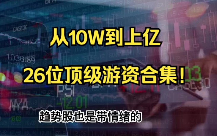 [图]【顶级游资心法】从10W到上亿，26位顶级游资合集！