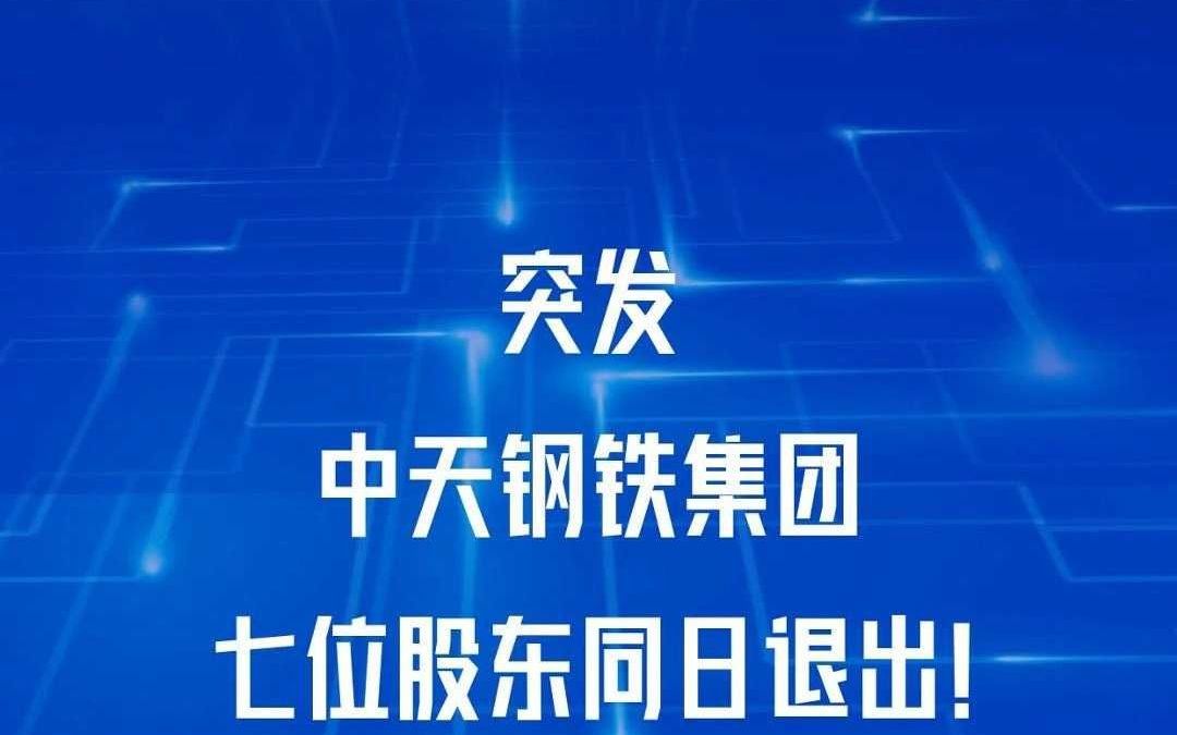 突发中天钢铁集团七位股东同日退出!哔哩哔哩bilibili