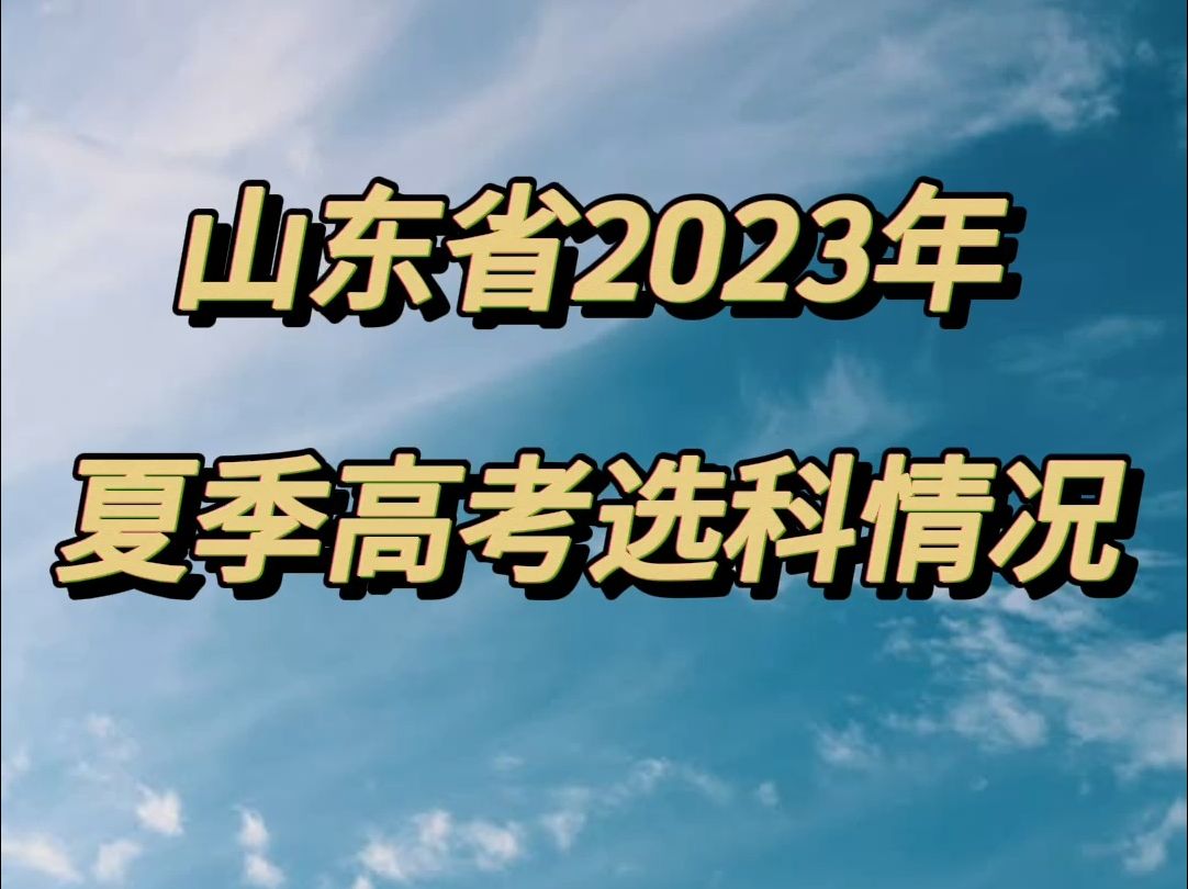 2023山东高考选科 专业覆盖 理科 文科哔哩哔哩bilibili