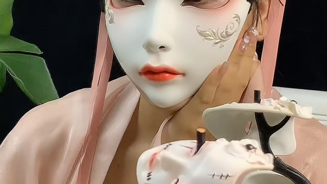 女孩子们的快乐就是这么简单,汉服面具道具,让你瞬间焕发魅力!