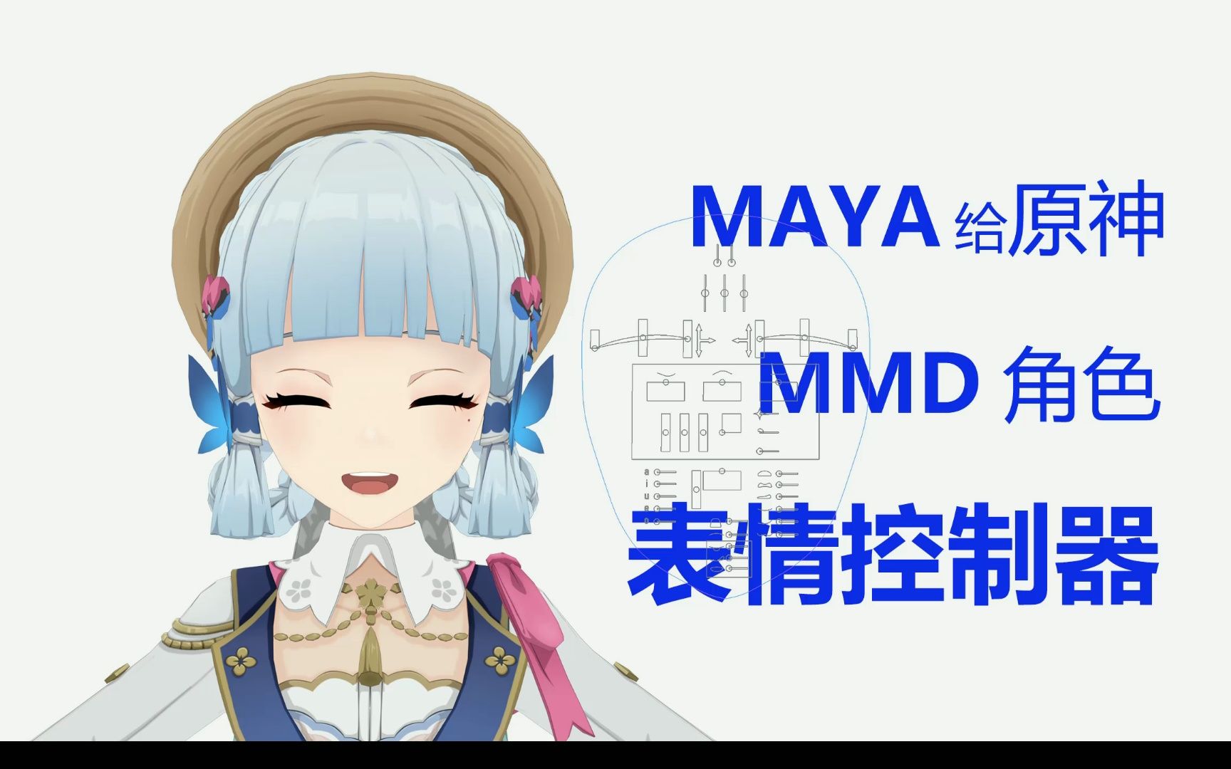 [图]8.给MMD模型添加表情控制器  原神 表情 MAYA