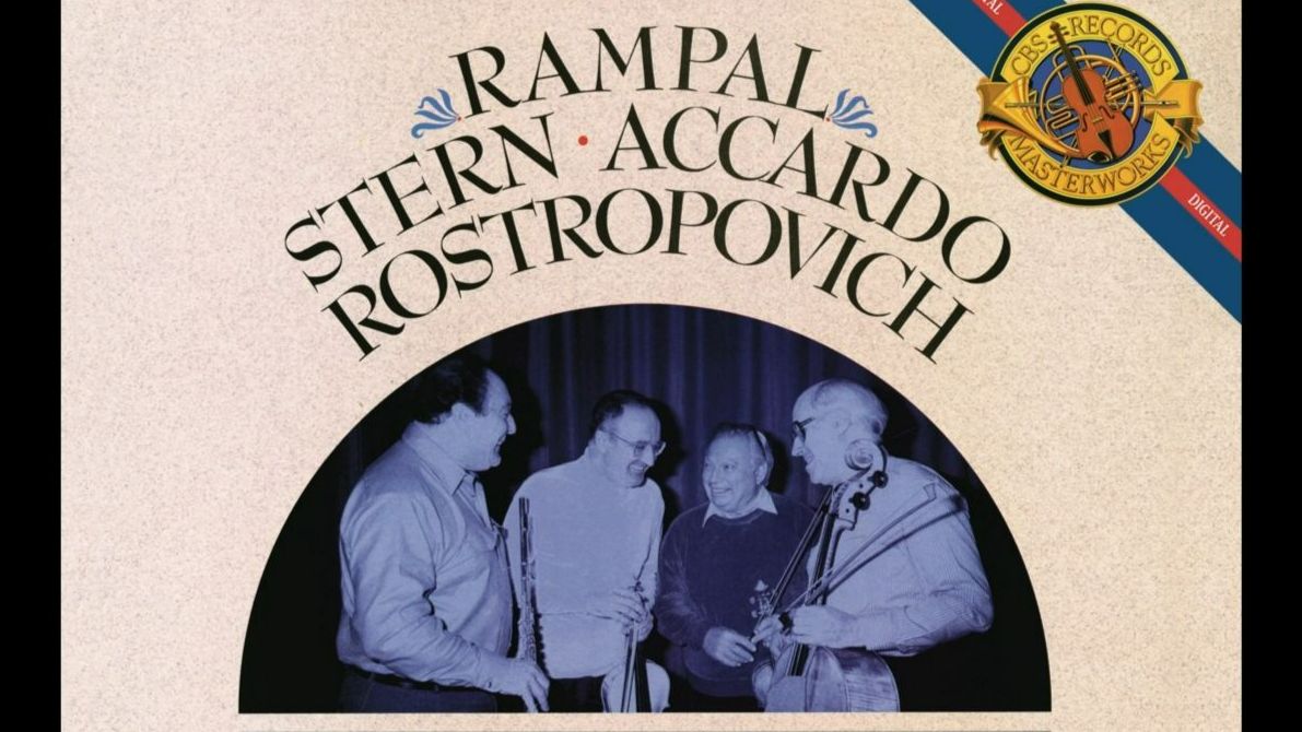 【让-皮埃尔·郎帕尔 | CBS 1986】莫扎特 4首长笛四重奏 - Rampal, Stern, Accardo & Rostropovich
