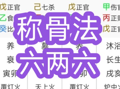 称骨法六两六哔哩哔哩bilibili